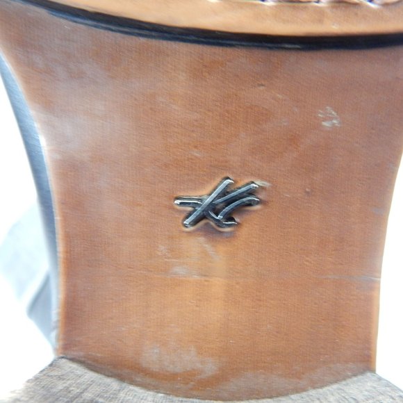 Kenneth Cole Women's Brown & Gray Leather Knee High Riding Boots Size 8.5 M - Picture 10 of 13